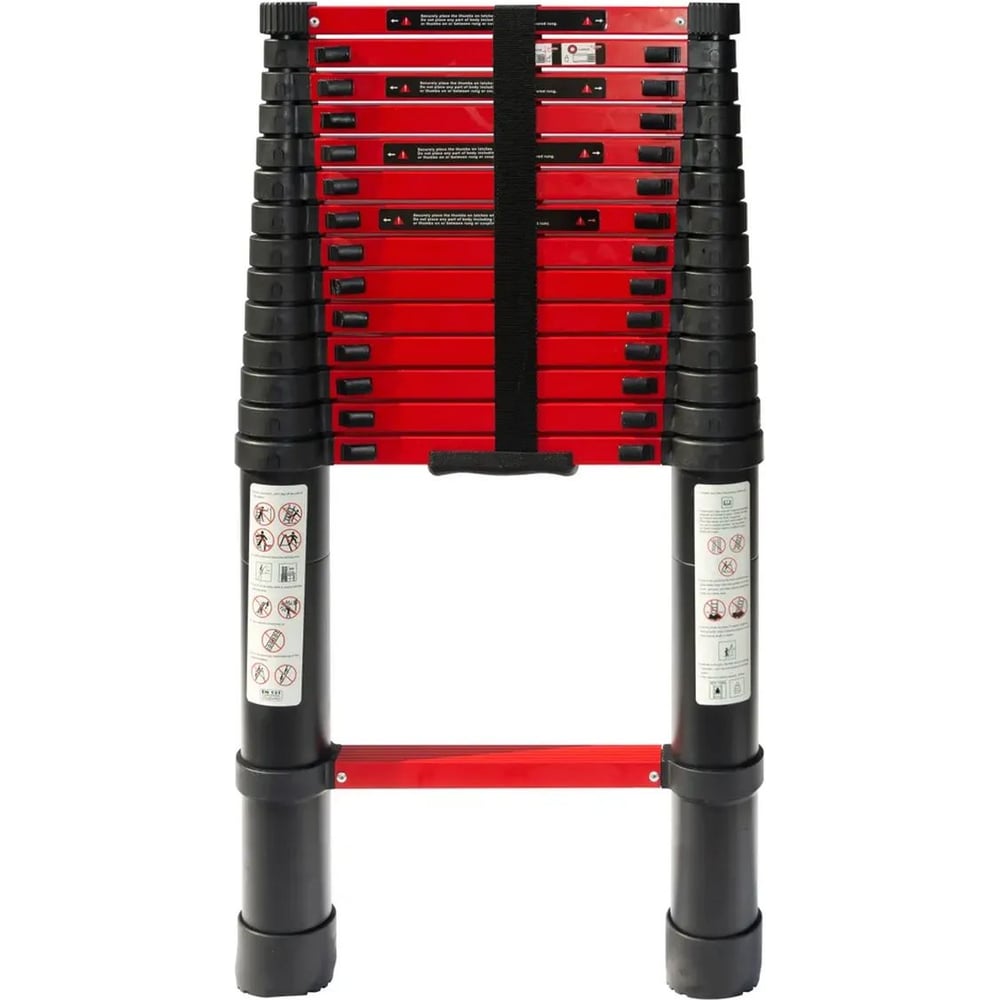 Изображение товара Телескопическая лестница WORKY BLACK 7 0м 16 ступеней алюминий