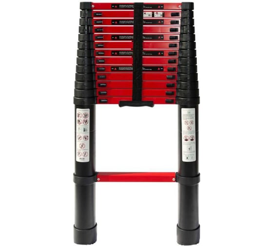 Изображение товара Лестница телескопическая BLACK 2, 6м, 7 ступеней WORKY ARD260725