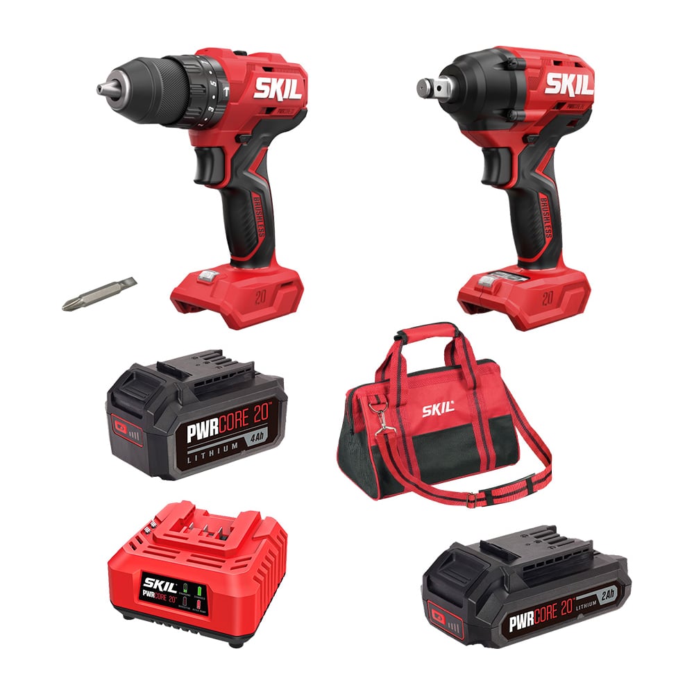 Изображение товара Аккумуляторная ударная дрель-шуруповерт SKIL HD6280+ IW6720 + набор SC0060+BY5197 + BG3224 + BY5196 9-1-039