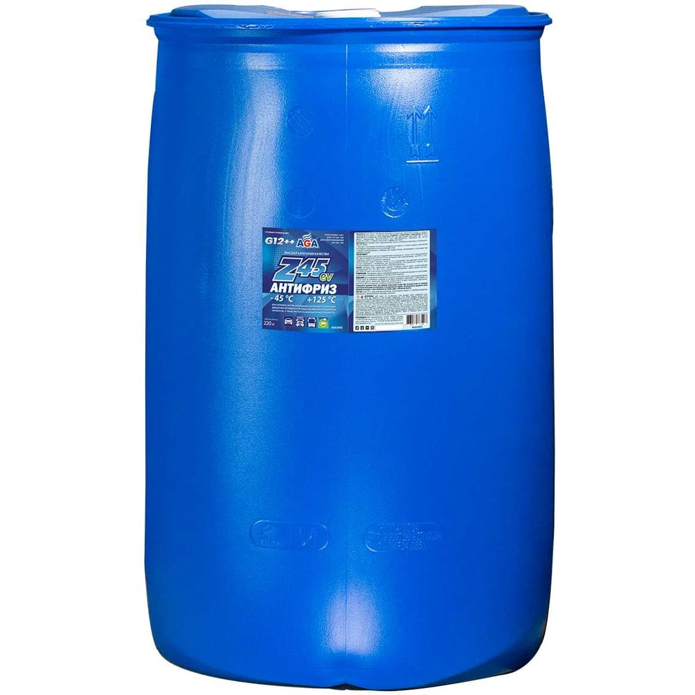 Изображение товара Антифриз AGA Z45ev синий G12++ 220 кг защита до -45 °С