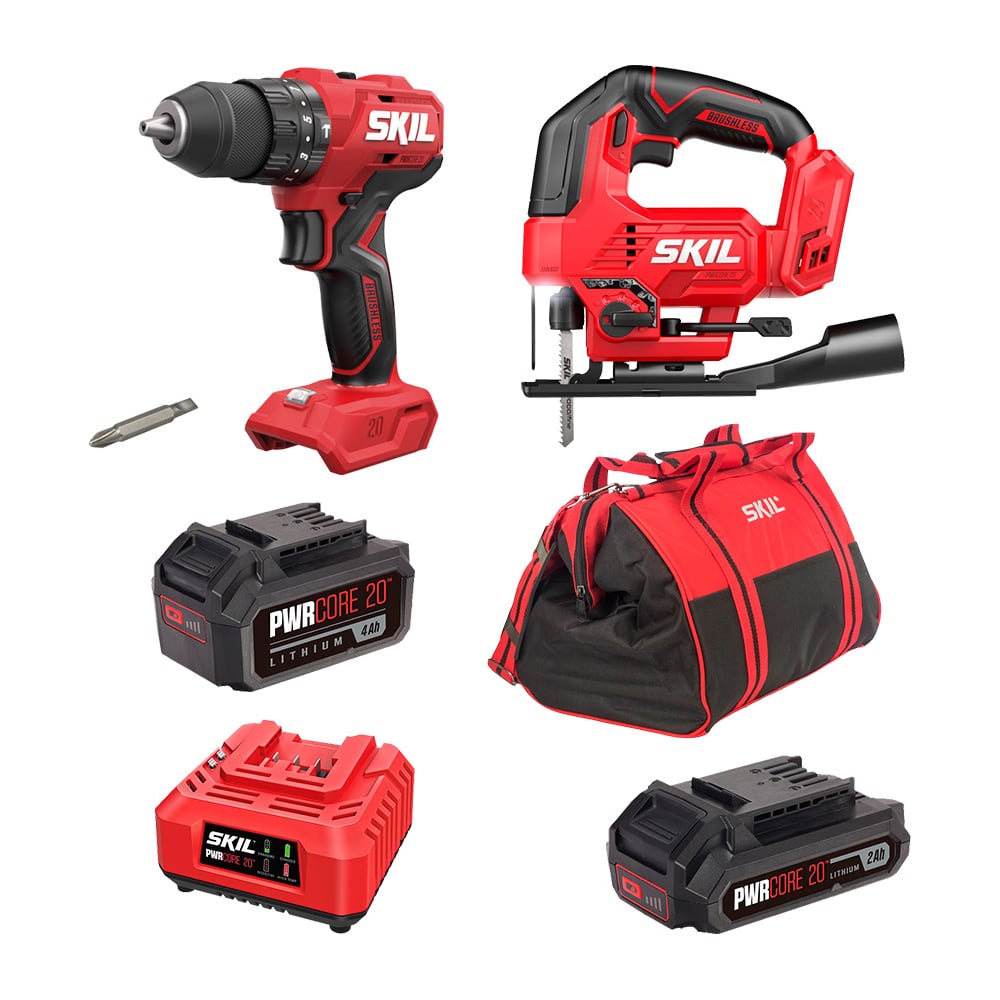 Изображение товара Комплект аккумуляторных инструментов SKIL HD6280+ JS8290 с двумя аккумуляторами