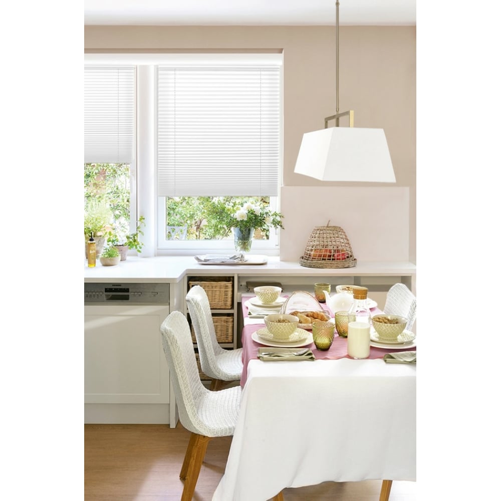 Изображение товара Плиссе натяжного типа Эскар Crepe белый 98х170 см современное оконное решение