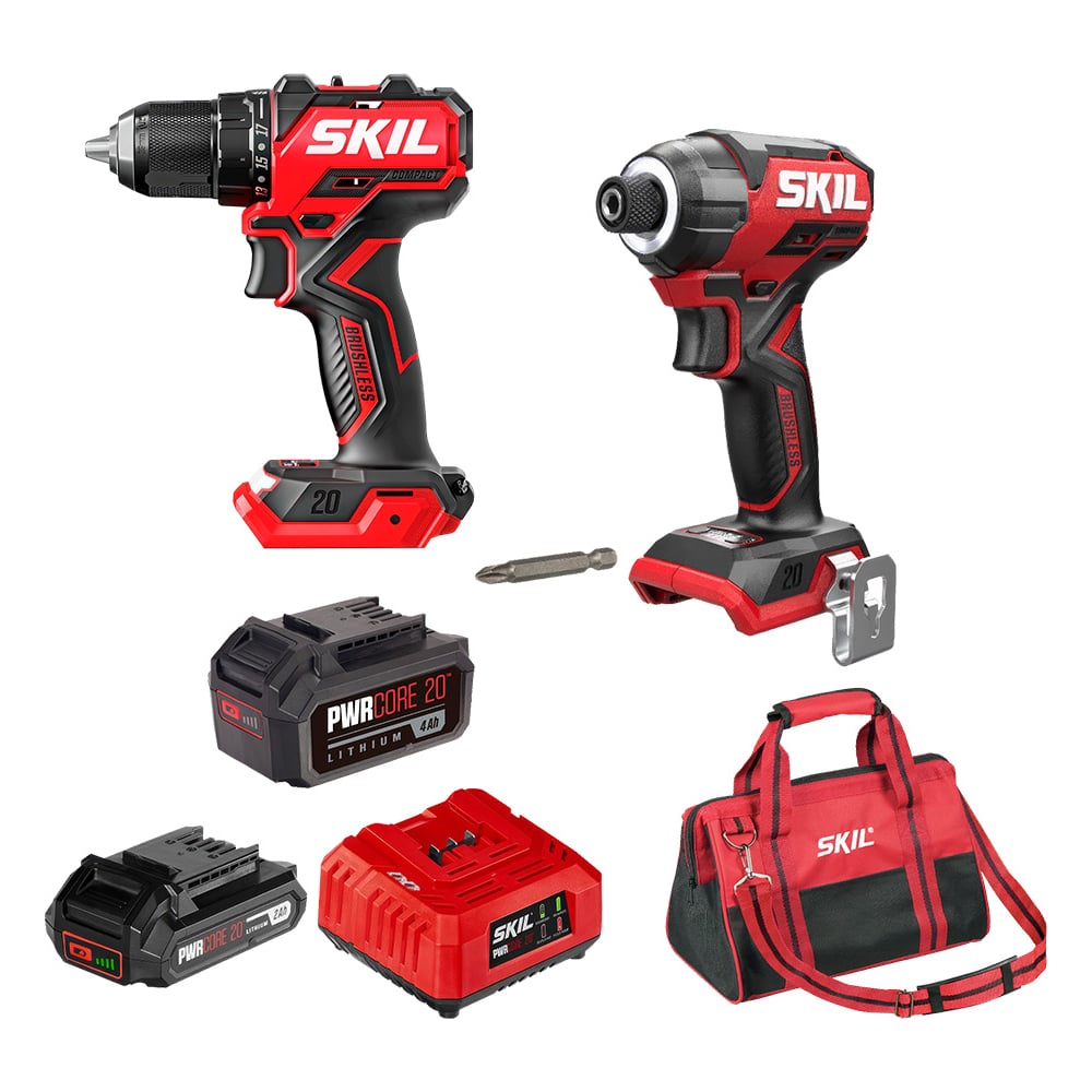 Изображение товара Аккумуляторная дрель-шуруповерт SKIL DL6293+ID6739 20В с двумя аккумуляторами