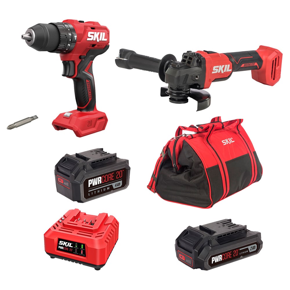 Изображение товара Аккумуляторная ударная дрель-шуруповерт SKIL HD6280+ с комплектом инструментов 20 В