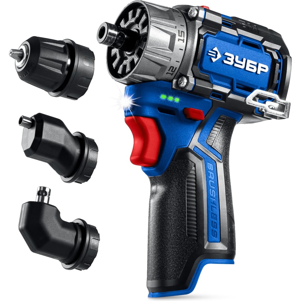 Изображение товара Дрель-шуруповерт ЗУБР Профессионал Комби 12 В, 45 Н·м, без АКБ, модель DB-125