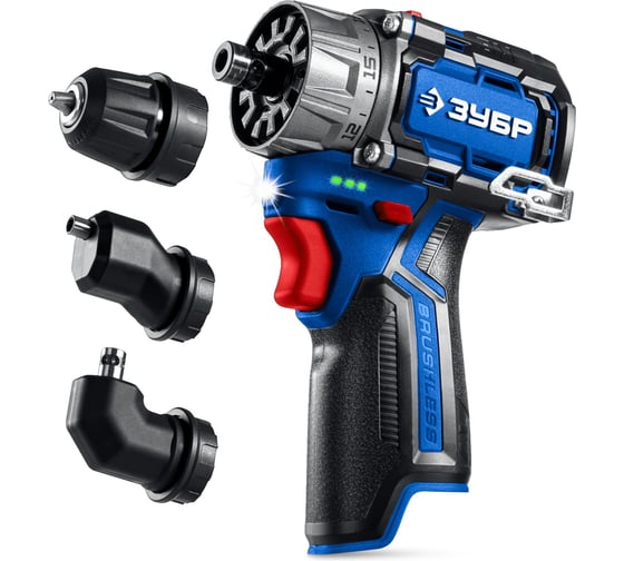 Изображение товара Дрель-шуруповерт ЗУБР Профессионал Комби 12 В, 45 Н·м, без АКБ (тип Т7), DB-125