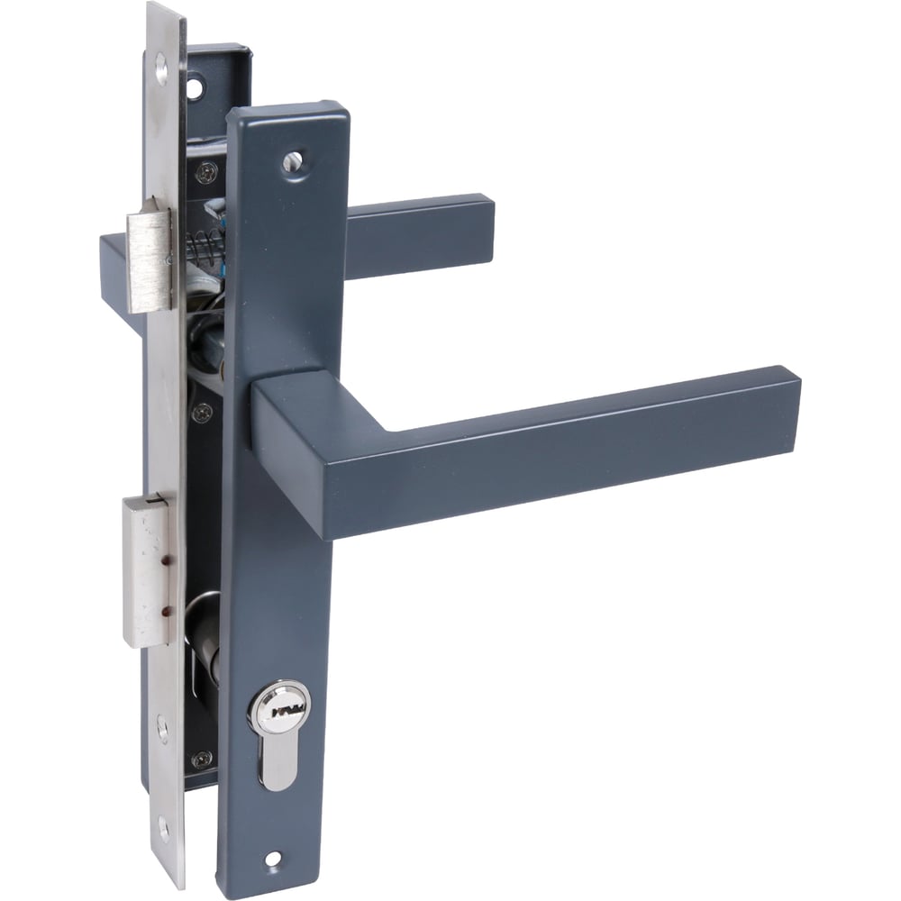 Изображение товара Врезной замок с ручкой Стандарт 8520 01 7016 серый антрацит, 5 ключей