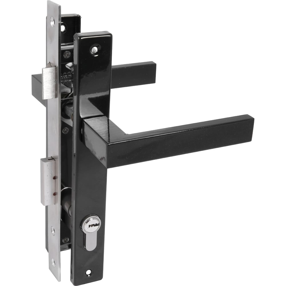 Изображение товара Замок врезной с ручкой Стандарт 8520.01.9005 черный, ключ-ключ 17658