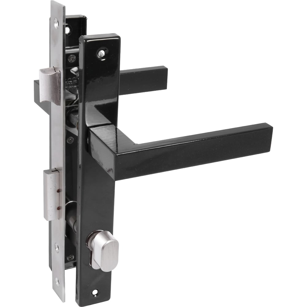 Изображение товара Врезной замокСтандарт 8520.02.9005 с ручкой и вертушкой черный