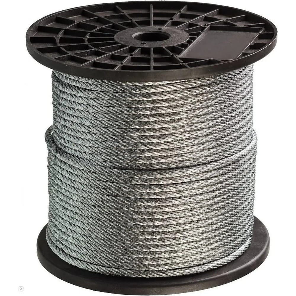 Изображение товара Трос Госкреп DIN 3055 4 мм 10 м стальной крепежный трос для грузоподъемных работ