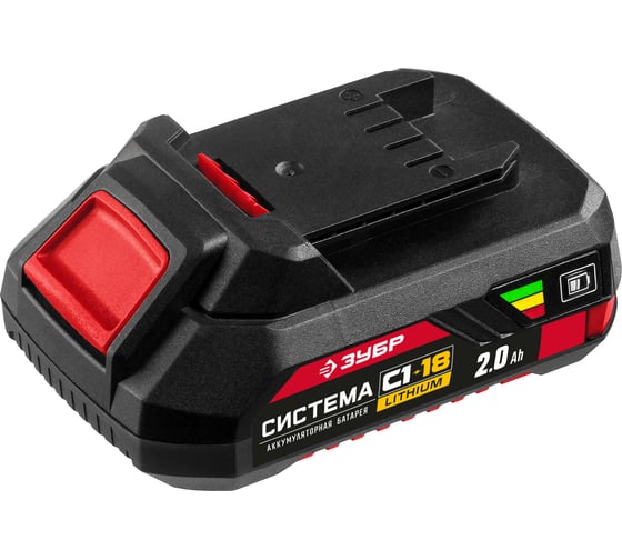 Изображение товара Аккумуляторная батарея ЗУБР 18В, Li-Ion, 2Ач, тип С1 АКБ-С1-18-2