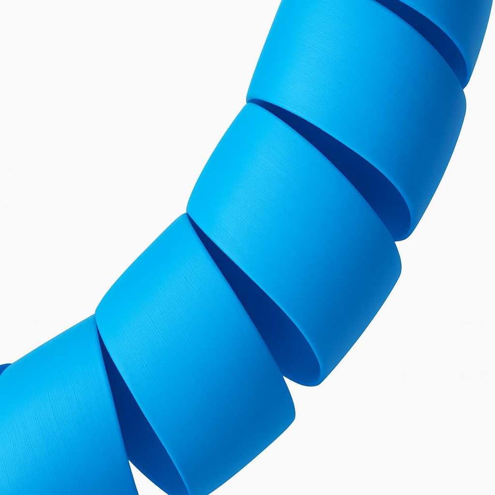 Изображение товара Спиральная пластиковая защита PARLMU HPS-8-F14 - полипропилен высокой очистки, размер 8, плоская поверхность, цвет голубой, длина отрезка 2м PR2400100