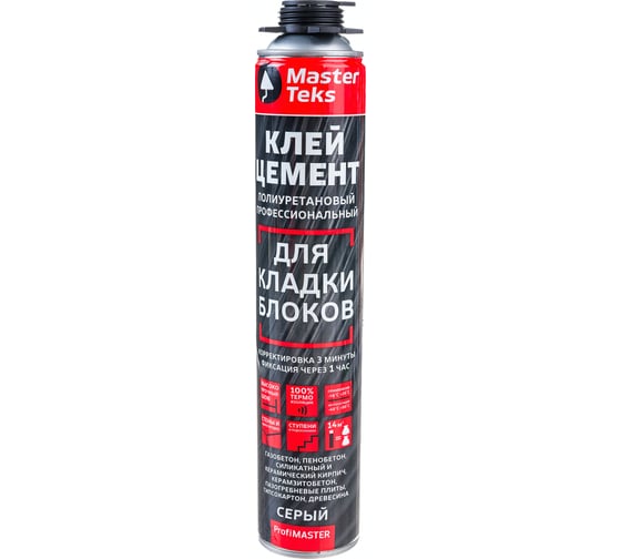 Изображение товара Клей-цемент для кладки блоков MASTERTEKS Profimaster Профи 870 мл 226589
