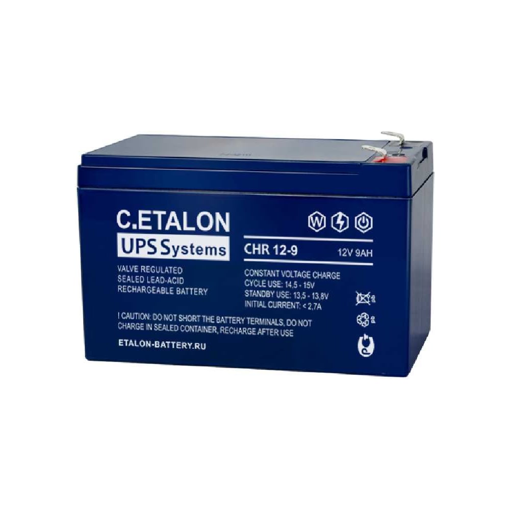 Изображение товара Аккумулятор Etalon Battery CHR 12-9 12В 9Ач AGM надежный аккумулятор