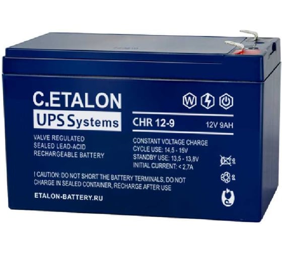 Изображение товара Аккумулятор Etalon Battery C.ETALON (12В / 9 Ач) CHR 12-9
