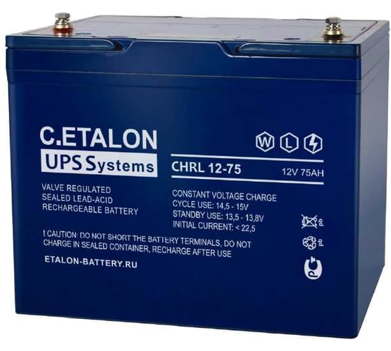 Изображение товара Аккумулятор Etalon Battery C.ETALON (12В / 75 Ач) CHRL 12-75