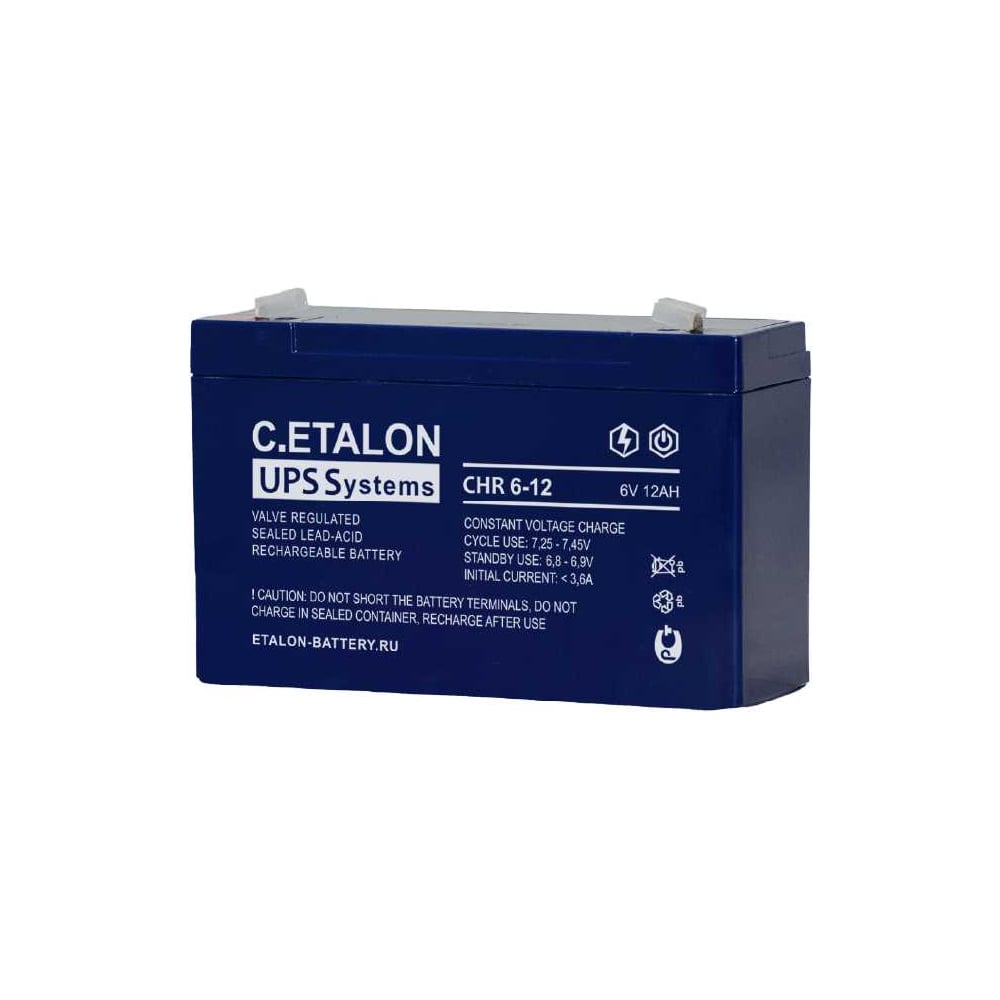 Изображение товара Аккумулятор Etalon Battery C.ETALON 6В 12Ач AGM для надежных систем питания