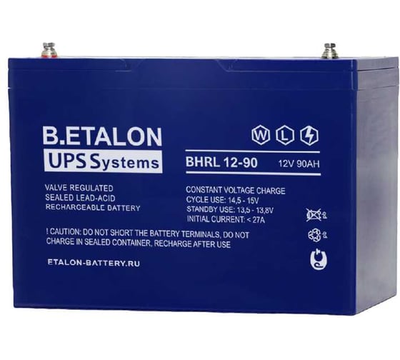 Изображение товара Аккумуляторная батарея Etalon Battery B.ETALON (12В / 90 Ач) BHRL 12-90