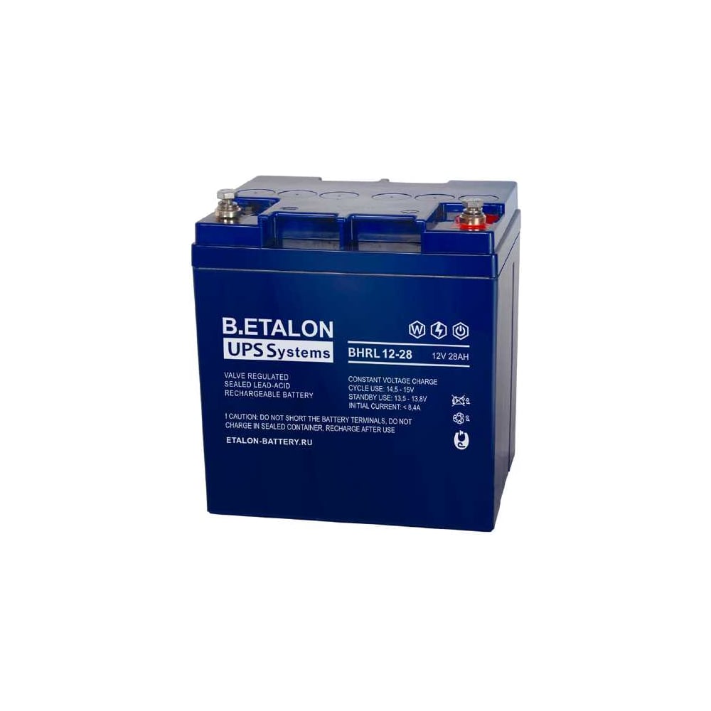 Изображение товара Аккумулятор Etalon Battery BHRL 12-28 12В 28Ач AGM с клеммами М5