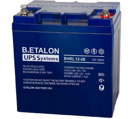 Изображение товара Аккумуляторная батарея Etalon Battery B.ETALON (12В / 28 Ач) BHRL 12-28