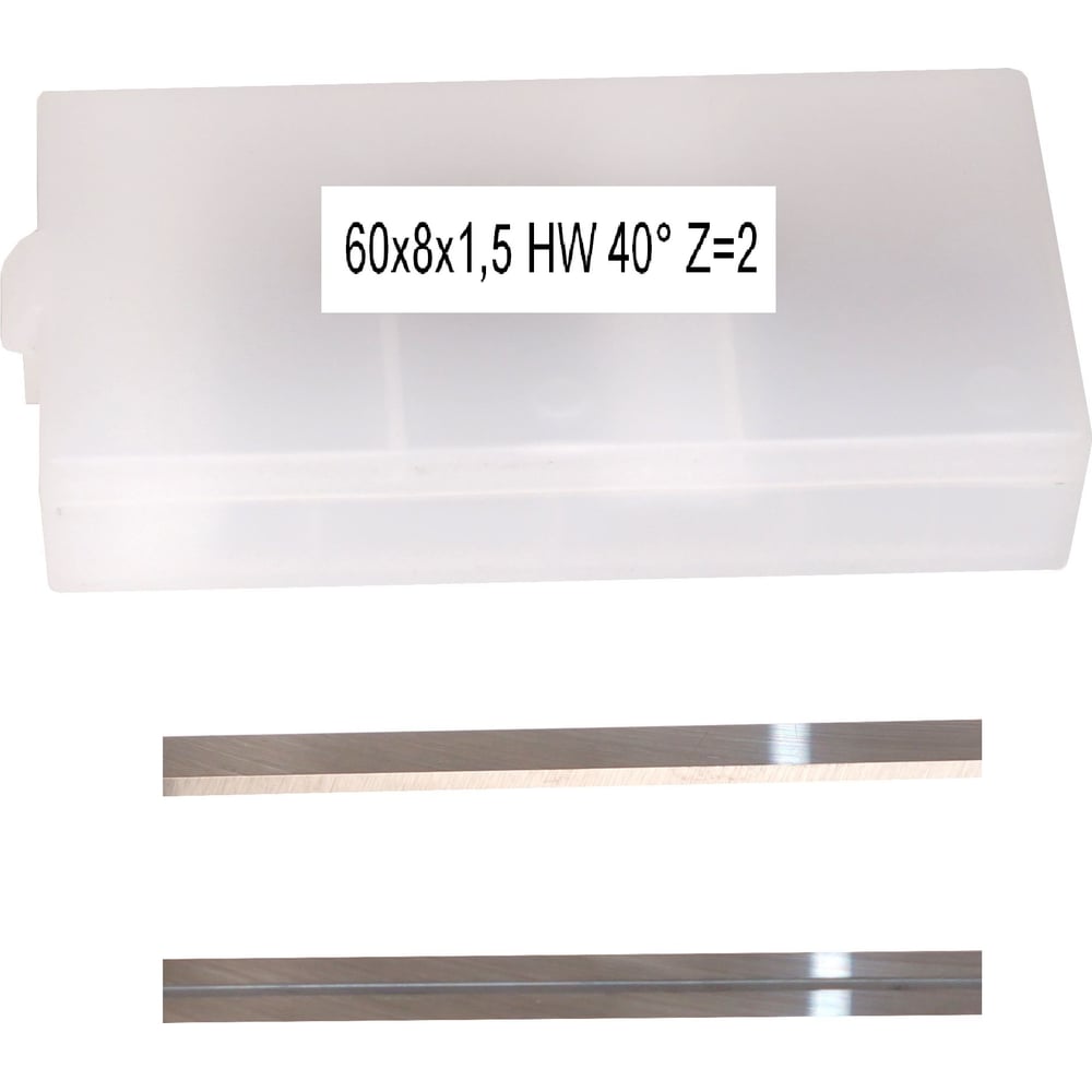Изображение товара Нож сменный твердосплавный FHONK 60х8х1.5 HW 40 Z=2 (упаковка 10шт) 60815FK07-10