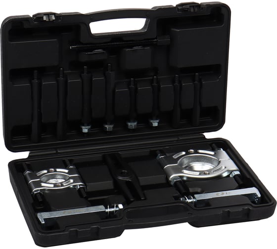 Изображение товара Набор съемников подшипников сепараторный 14 предметов, диаметр 25-50 мм, 45-75 мм, диаметр захвата: 30-105 мм, L-220 мм в кейсе LIGE LG-94227 308399