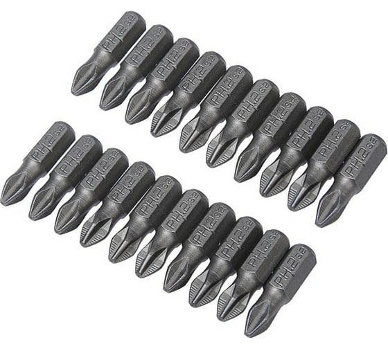 Изображение товара Бита намагниченная с насечками Taiwan Type (20 шт; 25 мм; PH2) BOHRER 33252025