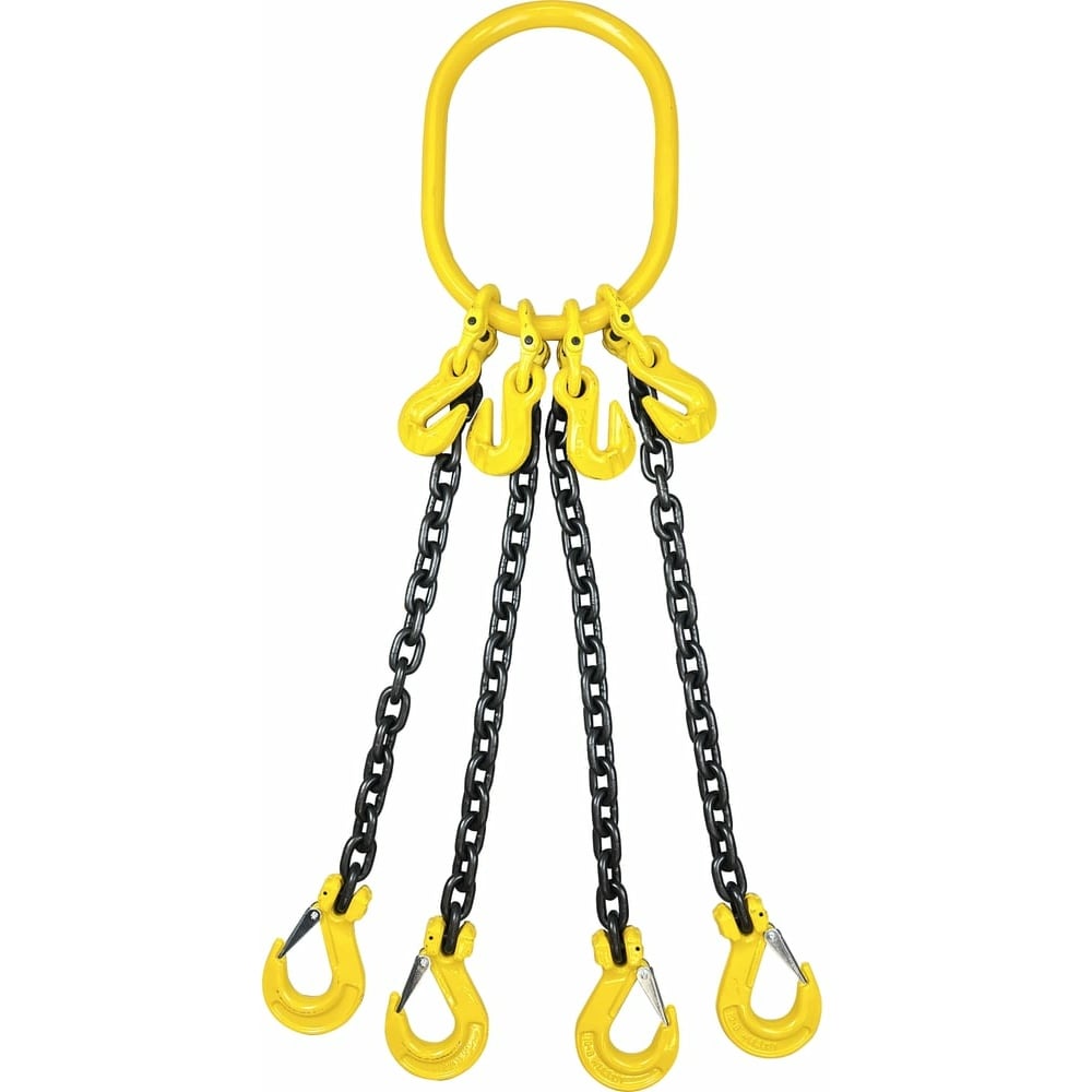 Изображение товара Строп цепной ПромСтроп 4СЦ 11,2/4500, на увеличенном звене, 300х210, для автокрана, с укоротителями 4687207090964