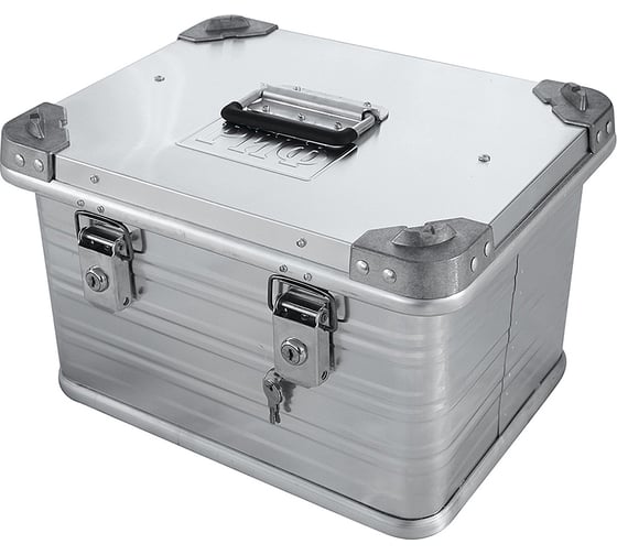 Изображение товара Алюминиевый ящик РИФ усиленный с замком 432х335х277 мм ДхШхВ  E432335277