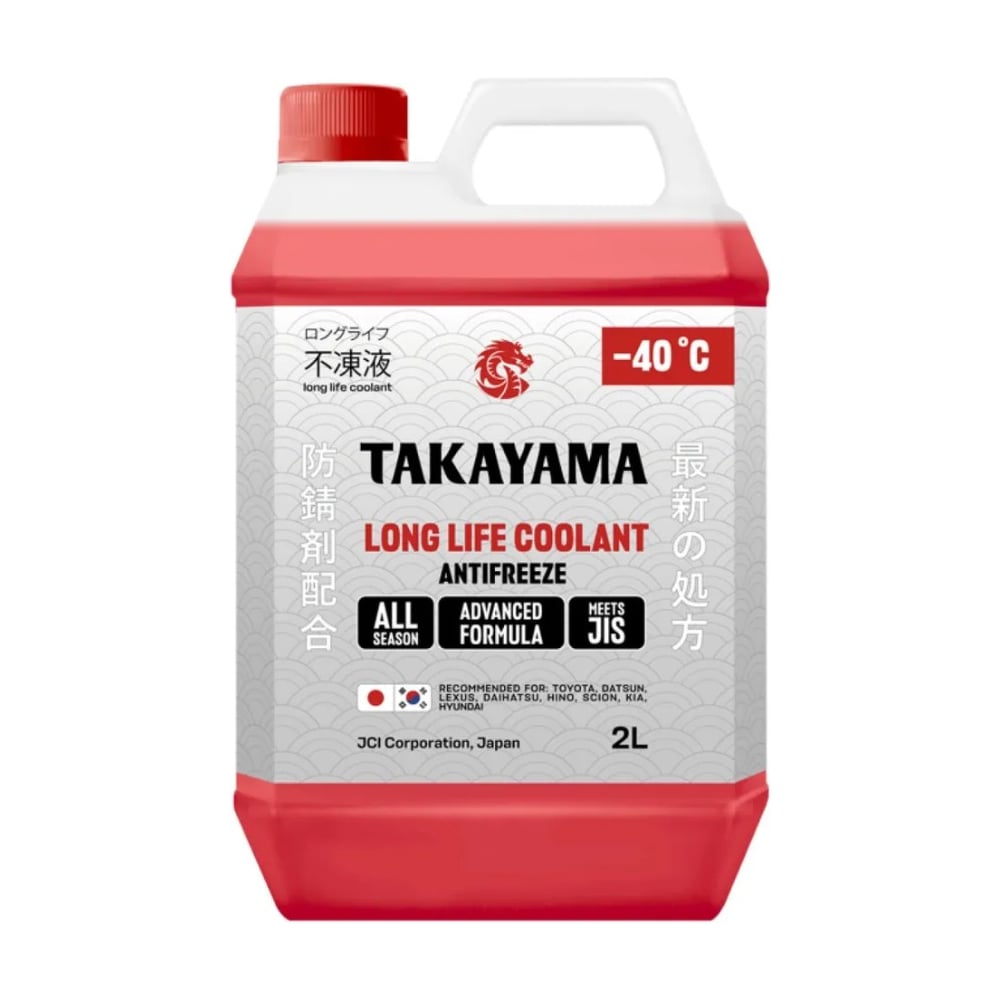 Изображение товара Антифриз Takayama Antifreeze Long Life Coolant красный -40 2л