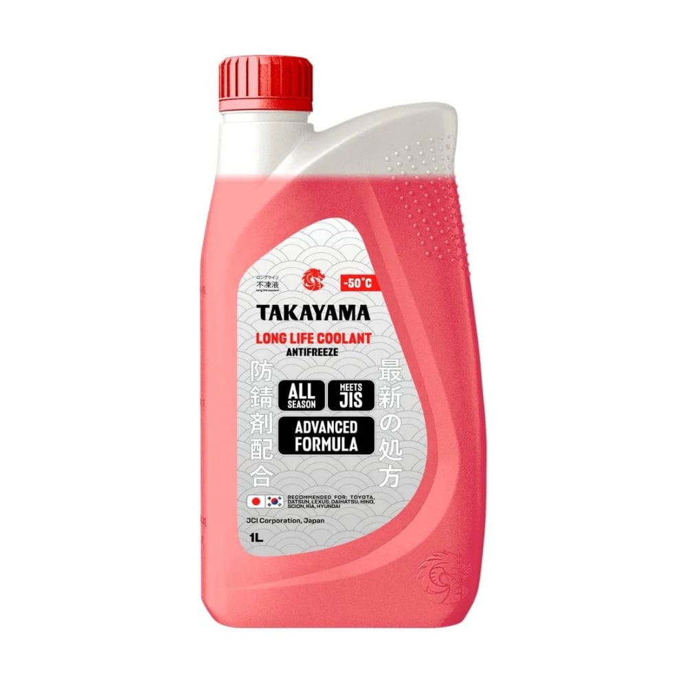 Изображение товара Антифриз Takayama Antifreeze Long Life Coolant red -50 1л