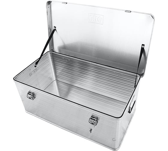 Изображение товара Алюминиевый ящик РИФ усиленный с замком 902х495х379 мм ДхШхВ  E902495379