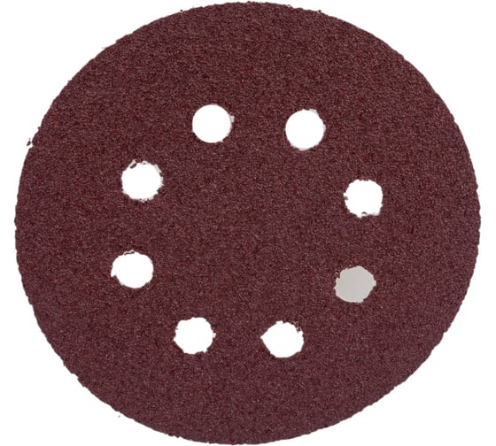 Изображение товара Круг абразивный под липучку (5 шт; 125 мм; Р40; с отверстиями) BOHRER 52112604