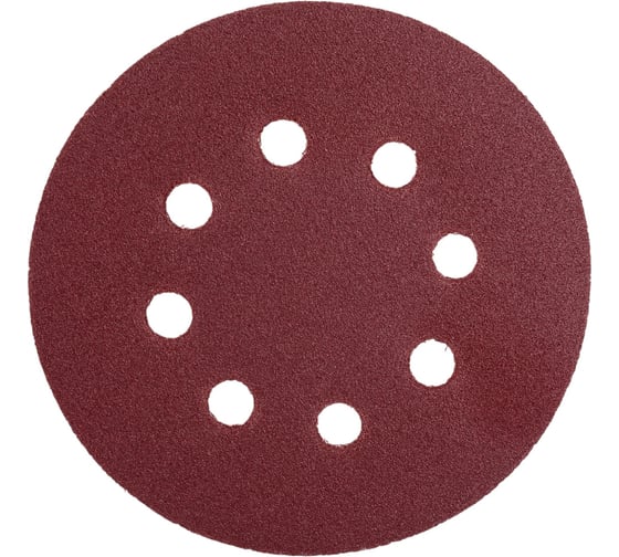 Изображение товара Круг абразивный под липучку (5 шт; 125 мм; Р120; 8 отверстий) BOHRER 52112612
