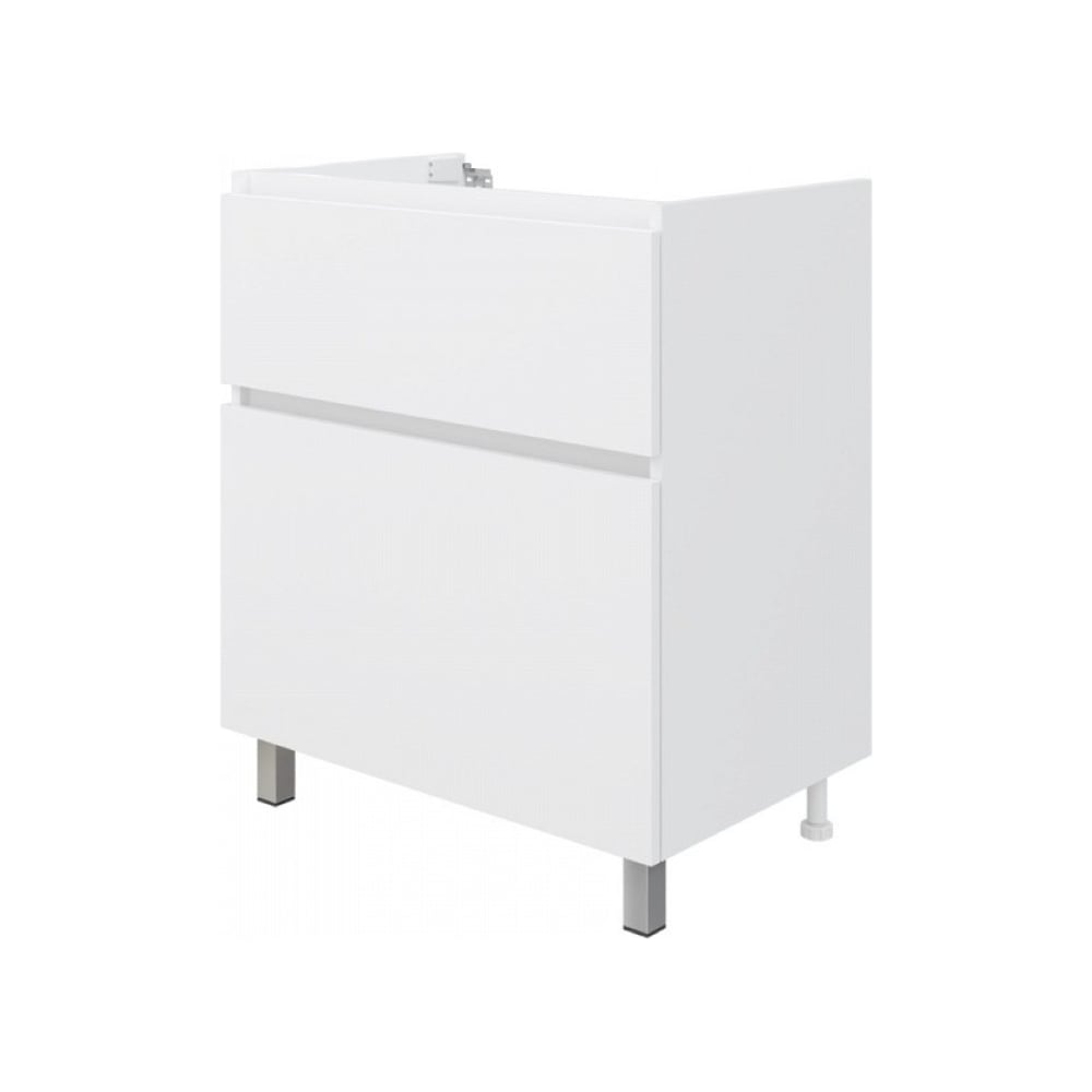 Изображение товара Тумба напольная для ванной Teymi Laina белая с ящиками и системой доводчика