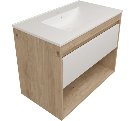Изображение товара Тумба подвесная для ванной Teymi 80 см Vitra корпус дуб без фасада T60405 ЦБ-00272669