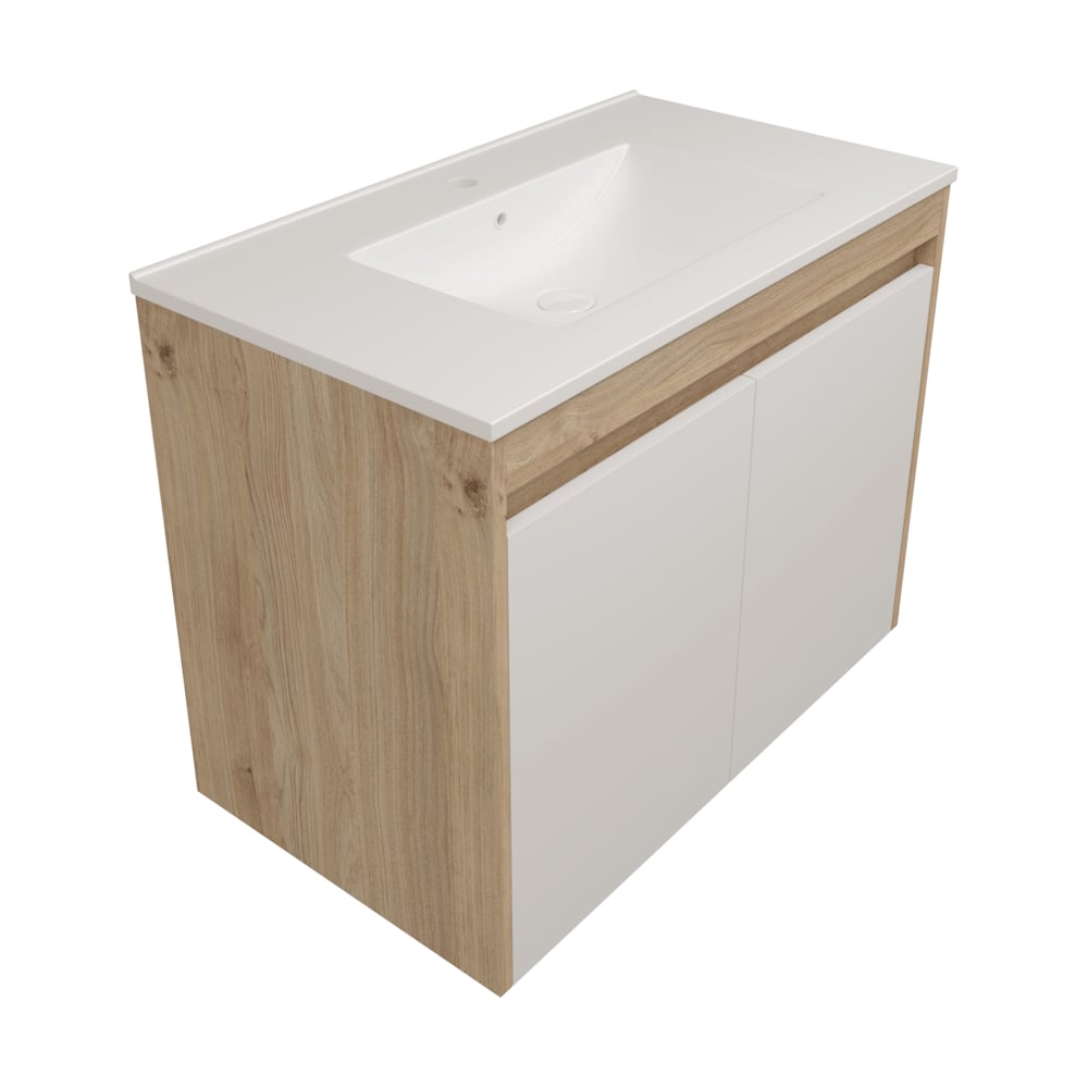 Изображение товара Фасад для тумбы в ванную Teymi 80 см Netta белый лофт МДФ