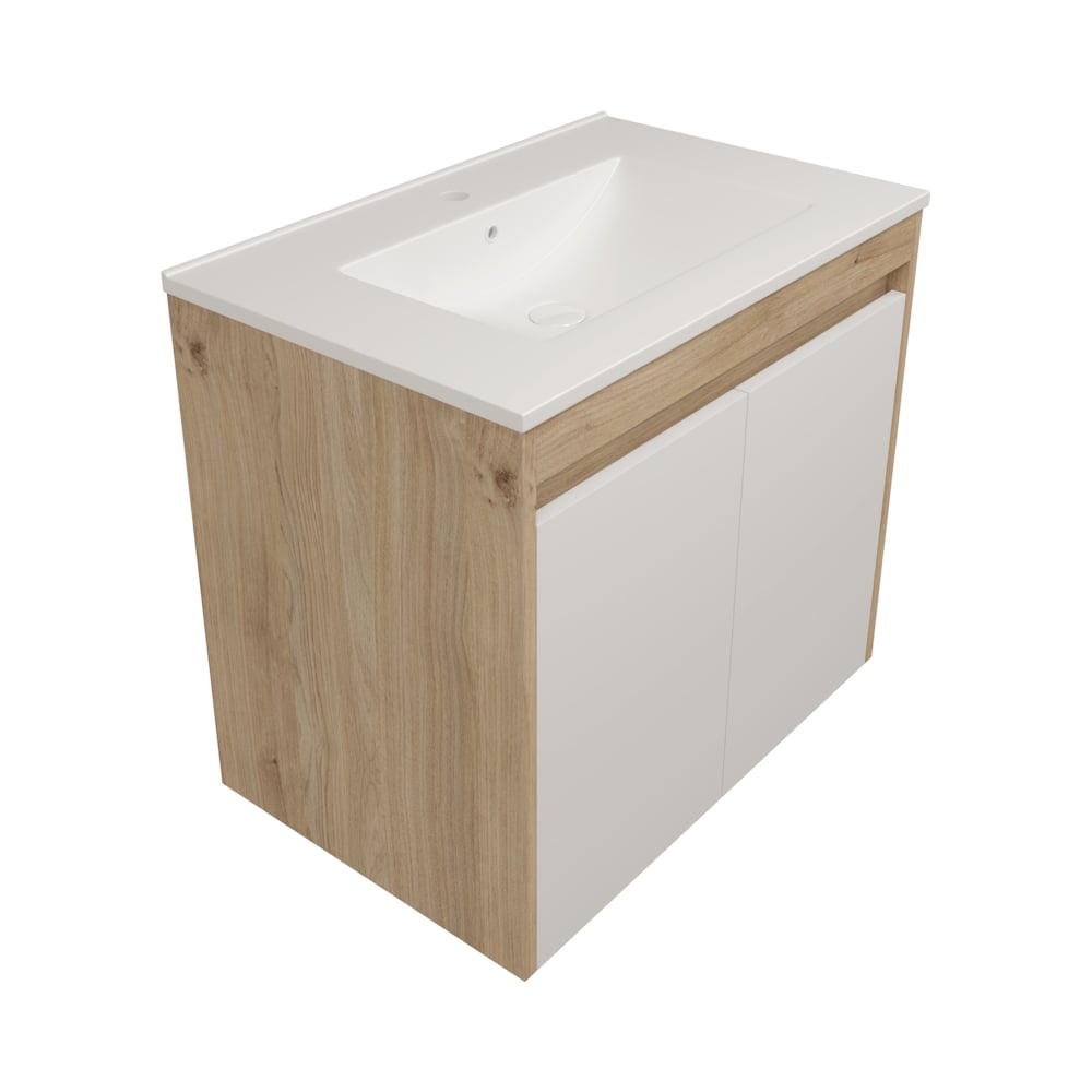 Изображение товара Фасад для тумбы в ванную Teymi 70 см Netta белый стиль лофт