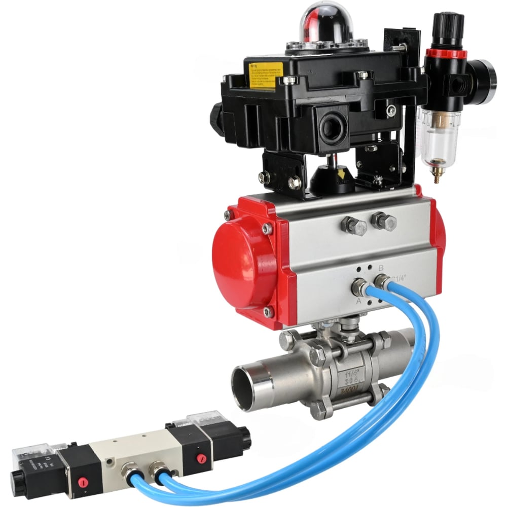 Изображение товара Кран шаровой DN.ru Ду125 Ру16 с пневмоприводом DA-130