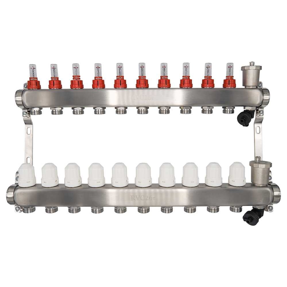 Изображение товара Коллекторный блок RVC ТП нержавеющая сталь 10 контуров 3/4 EK