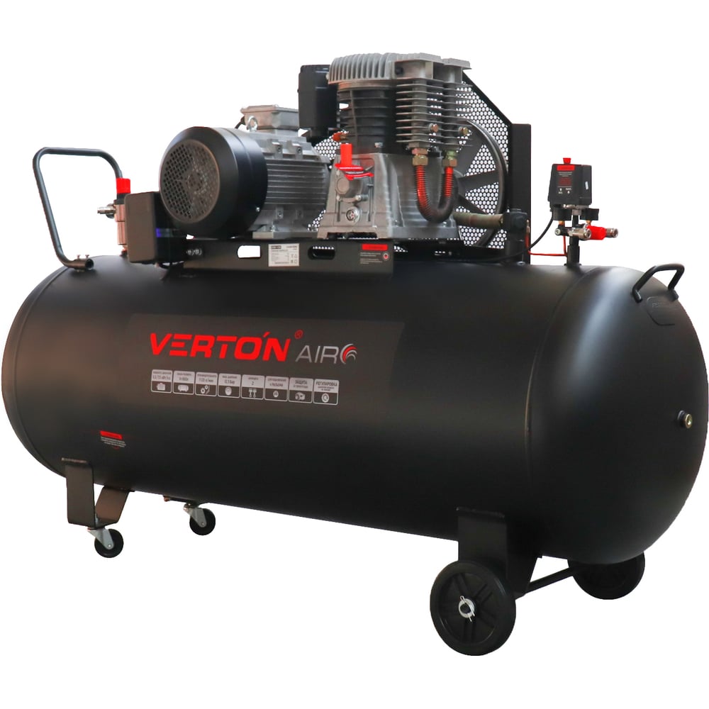 Изображение товара Компрессор ременной VERTON Air AC-500/1120R 1120л/мин, 12.5 бар, масляный