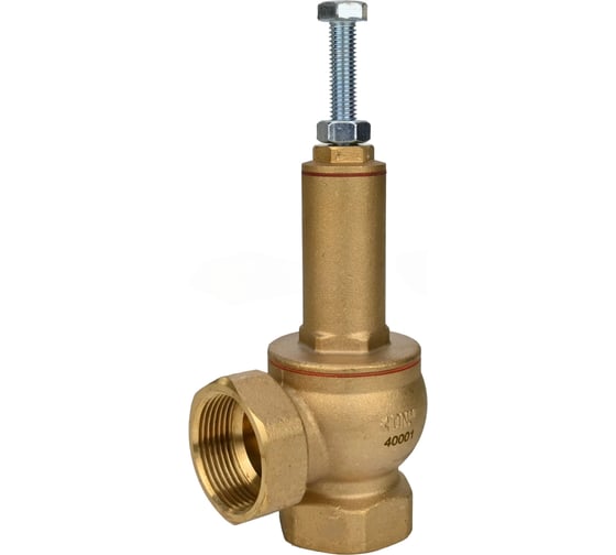 Изображение товара Клапан предохранительный DN.ru 617-617-PTFE-T Ду20 Ру16 корпус и запорный орган латунь CW617N, резьбовой D120-02213