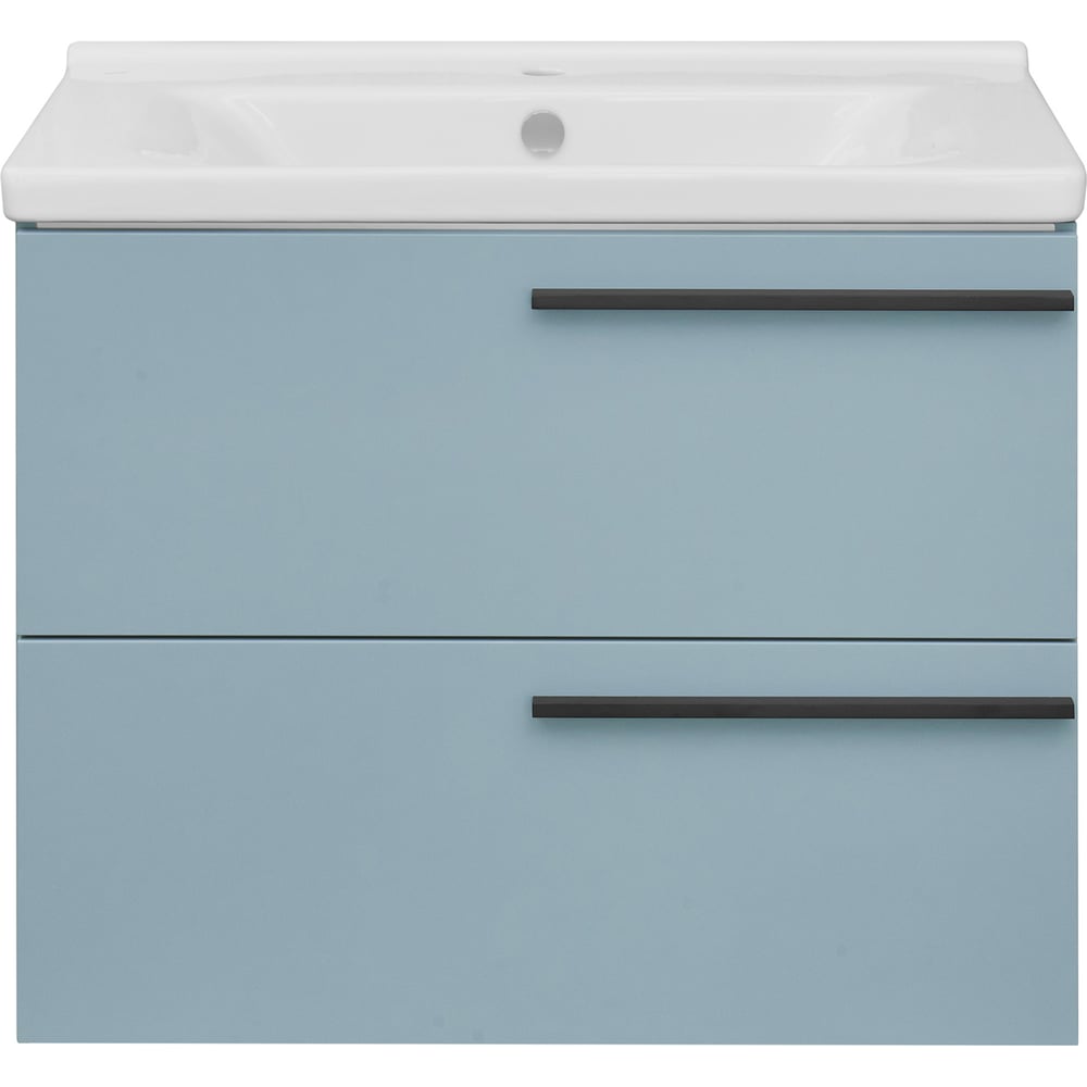 Изображение товара Тумба под раковину AQUATON Амели 80 Фьорд подвесная голубая с 2 ящиками