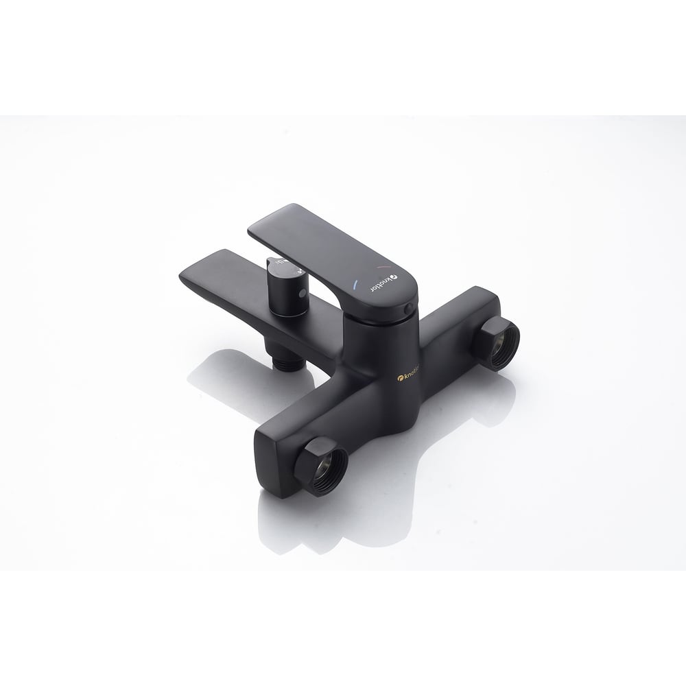 Изображение товара Смеситель для ванны Knotlor KN-71/BL современный черный настенный однорычажный