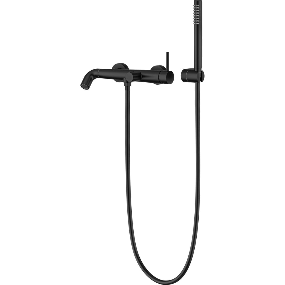 Изображение товара Современный черный однорычажный смеситель для ванны Knotlor SS-32/BL