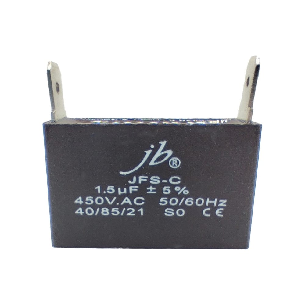 Изображение товара Пусковой конденсатор JB Capacitors 1.5мкФ 450В IP00 клеммы JFS-C CBB61