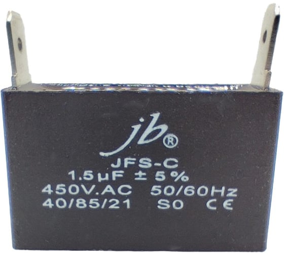 Изображение товара Конденсатор пусковой JB Capacitors JB Capacitors 2шт. 1.5мкФ, 450В, 36х12х22, JFS-C (CBB61) (клеммы) JFSCA6155J000000B-166 (2)