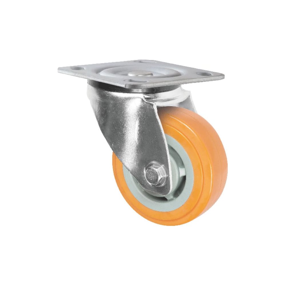 Изображение товара Поворотная колесная опора Inford усиленная полиуретановая 100 мм