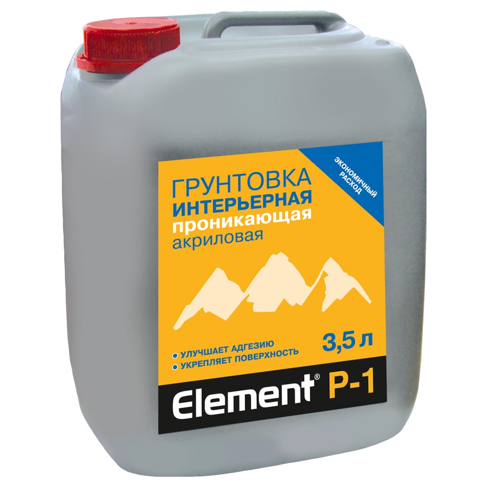 Изображение товара Грунтовка воднодисперсионная ALPA Элемент Р-1 3.5 л 4660005410028