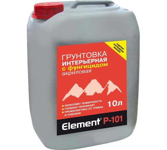 Изображение товара Грунтовка с фунгицидом ALPA Элемент Р-101 10л 4660005410035